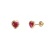 Brinco baby ouro amarelo 18k Coracao Vermelho