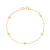 Pulseira infantil ouro amarelo 18k Bolinha