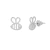 Brinco infantil ouro branco 18k Abelha