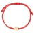 Pulseira fio vermelho e ouro amarelo 18k Signo Aries