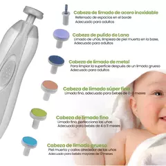 MINI TORNO LIMA UÑAS PARA BEBE / CON LUZ / A PILAS - comprar online