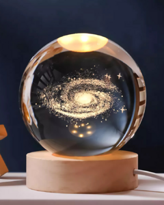 ESFERA MÁGICA DE CRISTAL 3D / LUZ LED TENUE / CON ESTUCHE DE REGALO en internet