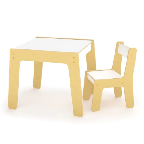 Conjunto Mesa e Cadeira Infantil Branco
