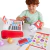 Caixa registradora infantil educativa da Hape com calculadora solar, scanner luminoso, dinheiro de brinquedo e cartão de crédito