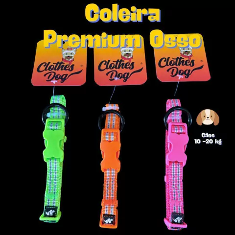 Coleira Premium Osso