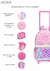 Mochila Carro Matelasse Rosa Con Llavero 18" Fantasy - comprar online