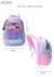 MOCHILA CROMATICO LILA ACQUA CON LLAVERO 18" COSMIC - comprar online