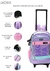 MOCHILA CARRO CROMATICO LILA ACQUA CON LLAVERO 18" CUPCAKE
