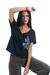 Remera básica escote en V, Tigre-Flores