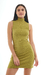 Vestido corto, sin mangas, cuello polera - tienda online