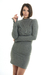 Vestido corto, cuello perkins - comprar online