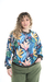 Buzo estampado, con puños combinados - tienda online