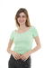 Remera escote U, espalda cavada
