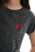 Remera básica, lavada con bordado - comprar online