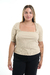 Remera escote cuadrado, mangas 3/4