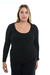 Remera escote redondo, mangas largas - comprar online