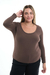 Remera escote redondo, mangas largas