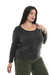 Remera desgastada con puntilla en escote - comprar online