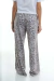Pantalon animal print con banda lateral