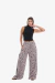 Pantalón jogger cintura alta, tiras laterales. Full print - comprar online