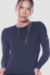 Blusa Manga Longa Canelada - Preto na internet