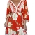 Vestido manga camelia vermelho - comprar online
