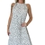 vestido floral frente única branco