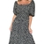 vestido floral ciganinha preto - loja online