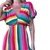 vestido colorido manga - QUERÊ