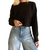 Blusão em tricô mousse preto - comprar online