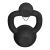 Kettlebell Pintado 8 Kg Preto - loja online