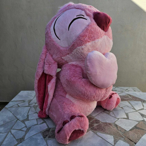 Peluche Stitch Rosa Gigante Corazón 70cm - comprar online