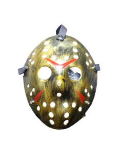 A MASCARA JASON DOURADA METALIZ. IMPORT