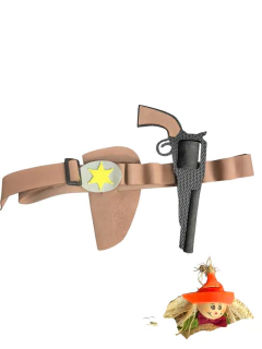 A KIT CINTO CAWBOY XERIFE COLDRE AJUS C/REVOLVER