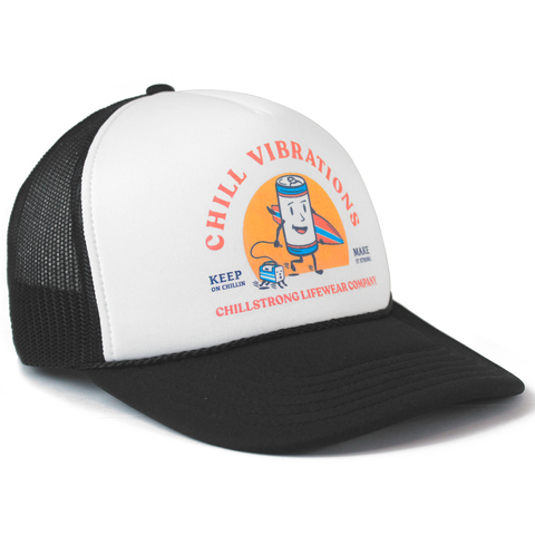 Boné Trucker Chillstrong Chill Vibrations Black White - comprar online