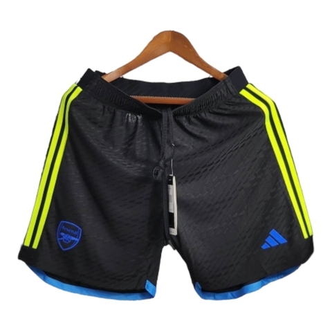 Shorts Arsenal 23/24 - Masculino Adidas - Preto com detalhes em amarelo e azul