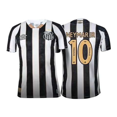 Camisa Santos II 24/25 - #NEYMAR 10 - Torcedor Umbro Masculina - Branca e preta