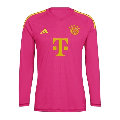 Camisa Bayern de Munique Goleiro II 23/24 manga longa - Torcedor Adidas Masculina - Rosa