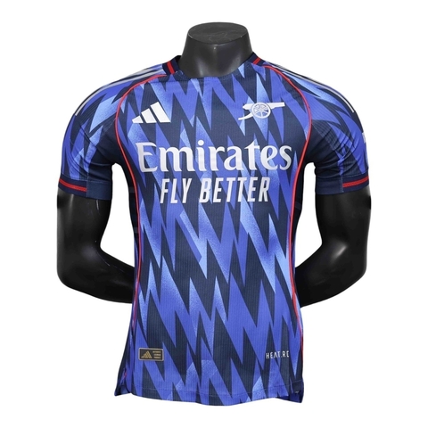 Camisa Arsenal II 25/26 - Jogador Adidas Masculina - Azul com detalhes em vermelho