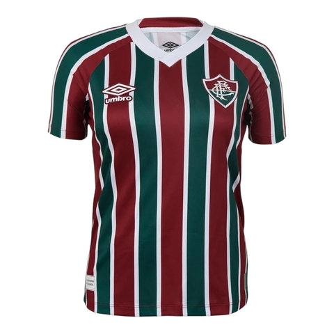 Camisa Fluminense I 25/26 - Torcedor Umbro Feminina - Vermelha e verde com detalhes em branco