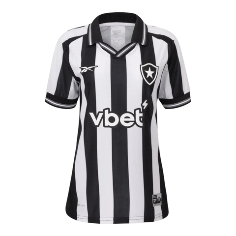 Camisa Botafogo I 25/26 - Torcedor Reebok Feminina - Preta e branca - comprar online
