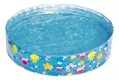 Pileta Rigida Redonda Niños Bebe 122cm Pvc Color Azul