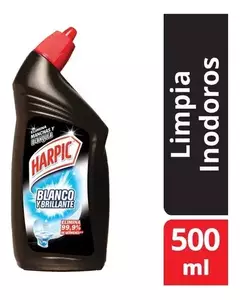 HARPIC GEL LIMPIADOR DE INODORO X500ML BLANCO Y BRILLANTE