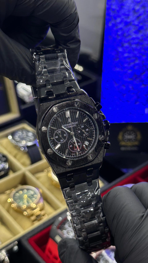 AUDEMARS PIGUET ROYAL OAK CHRONOGRAPH PRETO 43MM - A PROVA D'ÁGUA ATÉ 10 METROS