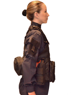 CHALECO TACTICO MOLLE NEGRO FUERZA MILITAR en internet