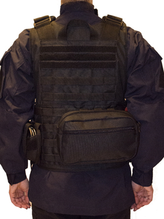 CHALECO TACTICO MOLLE NEGRO FUERZA MILITAR - tienda online