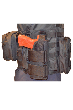 CHALECO TACTICO MOLLE NEGRO FUERZA MILITAR