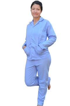 PIJAMA CELESTE UNISEX REGLAMENTARIO