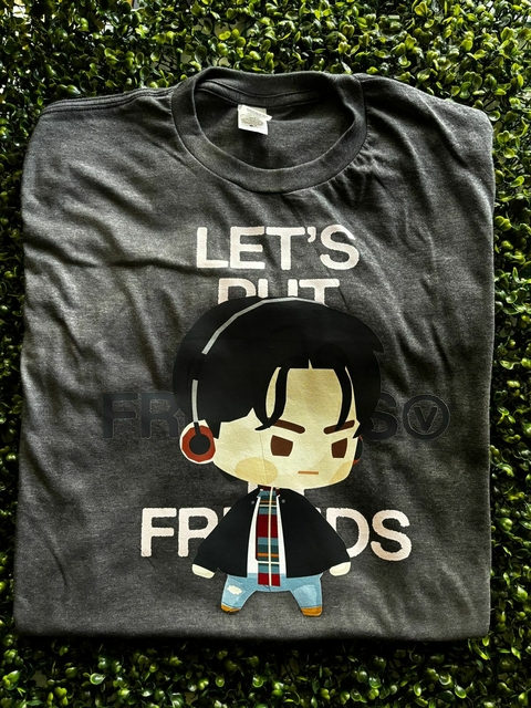 Playera V Friends negra jaspe