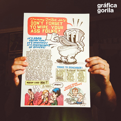 ROBERT CRUMB - Tommy Toilet Sez: Don't Forget to Wipe Your Ass Folks!